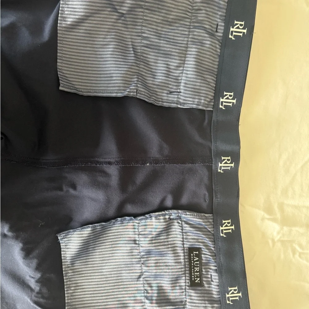 LAUREN Ralph Lauren Gray Trousers - Ultraflex Stretch Flat Front Pants - Picture 3 of 5